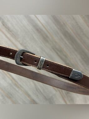 VTG Banana Republic Belt Womens L 38 Brown Saddle Leather England Safari Western
